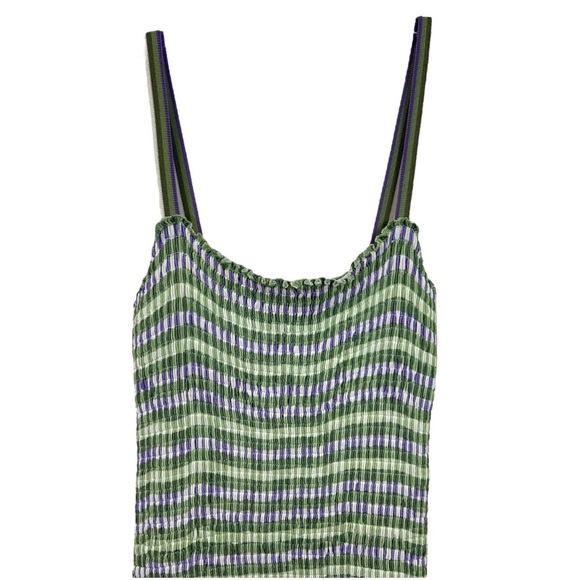 SANDRO, NWT Womens ‘Christie’ Stripe Knit Mini Dress, Vert Green Size FR 40 US 8 - Picture 8 of 14